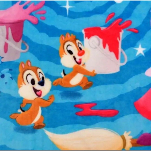 Disney Chip Dale Cheshire Stitch Blanket Madly Mischievous L Whitman 50 x 60 " - Picture 4 of 10